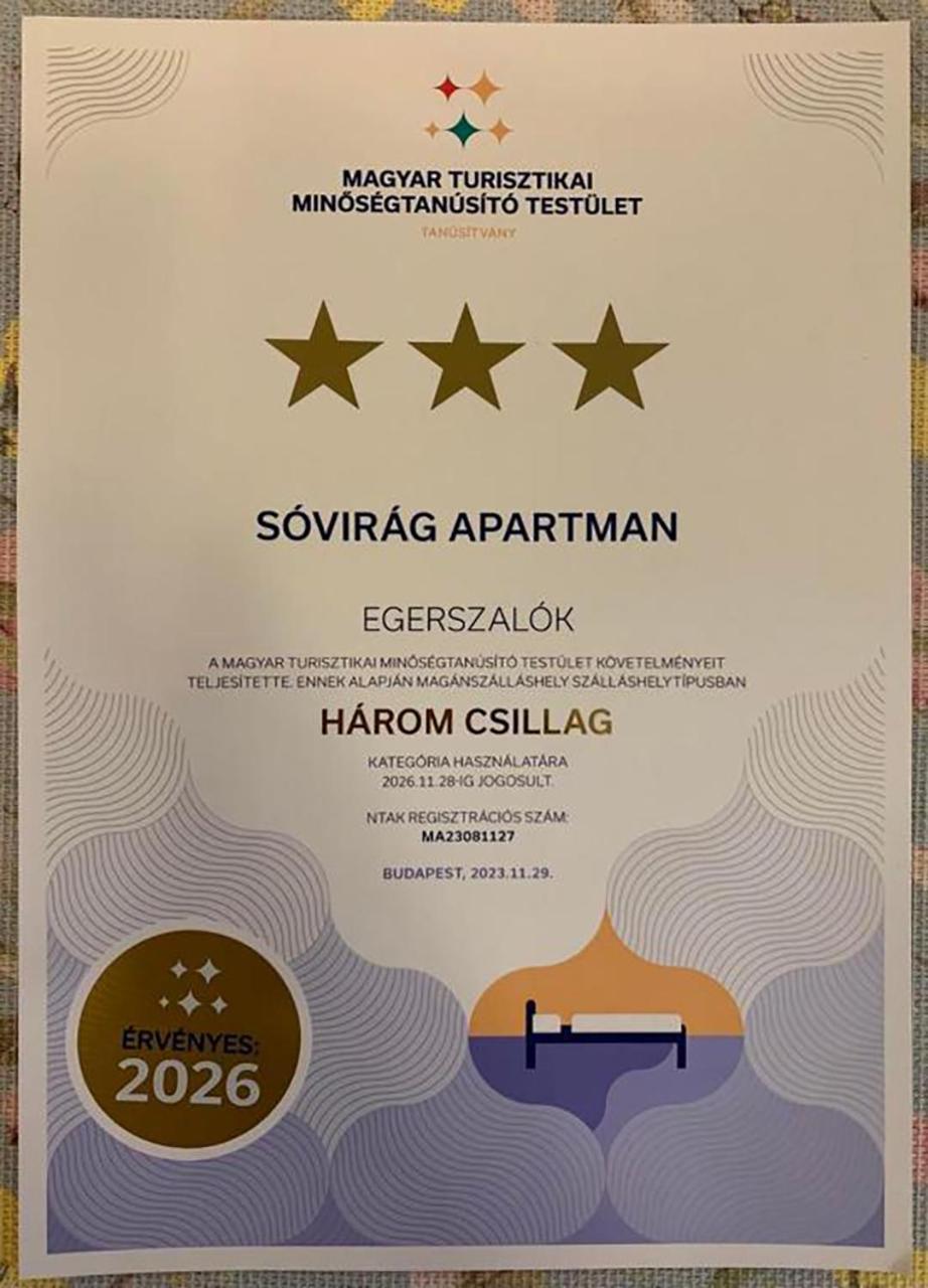 Sovirag Apartman Egerszalók Екстериор снимка